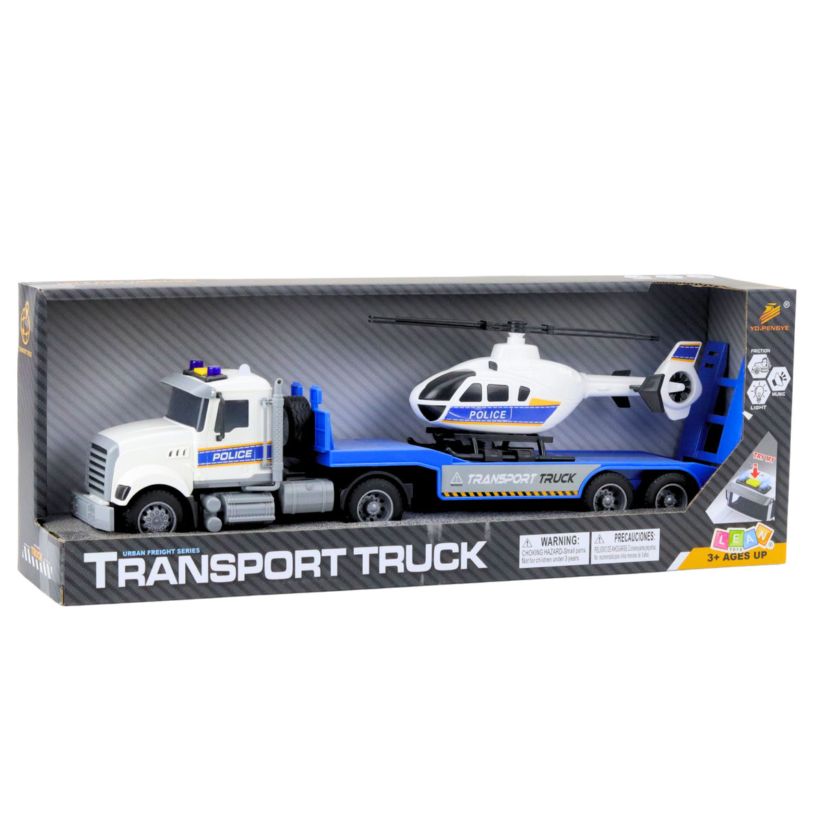 Ensemble de lumières et de sons d'hélicoptère de camion de transport de police