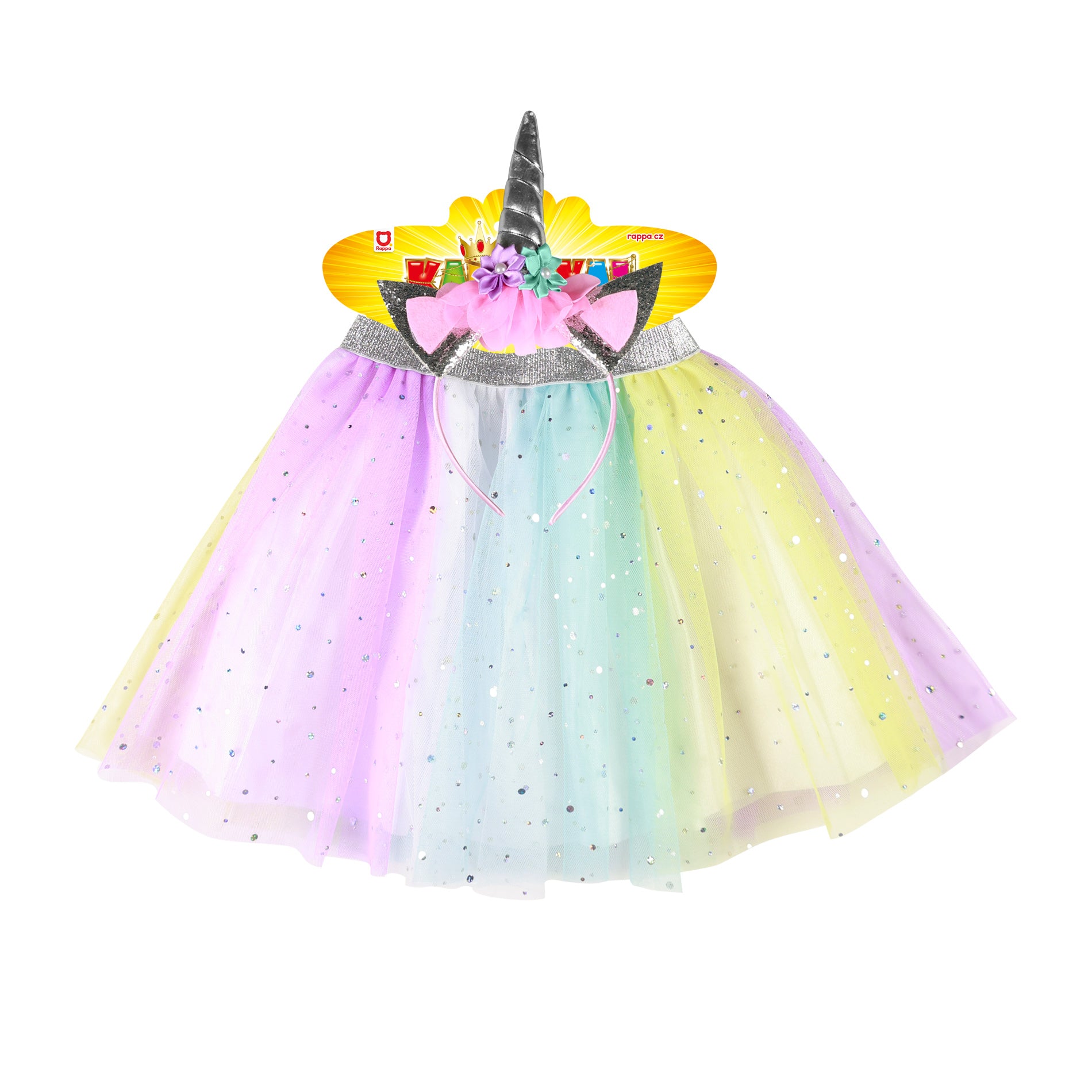 Børnekostume Rainbow Unicorn Tutu-nederdel