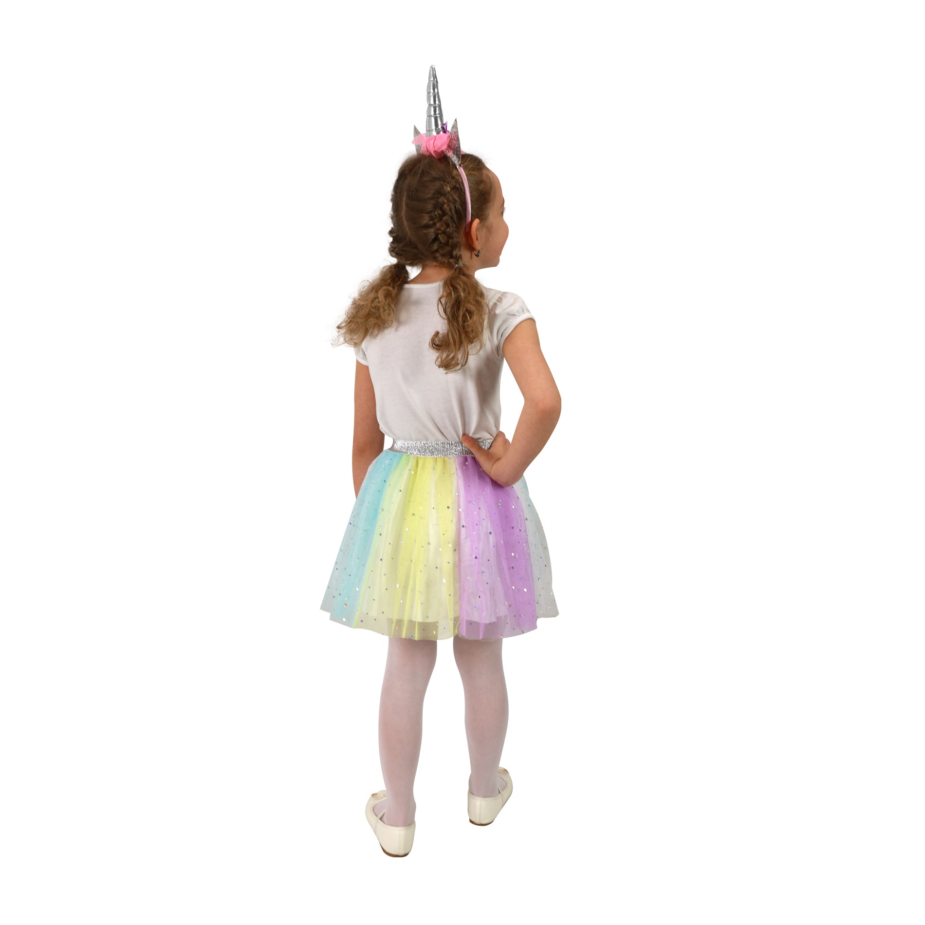 Børnekostume Rainbow Unicorn Tutu-nederdel