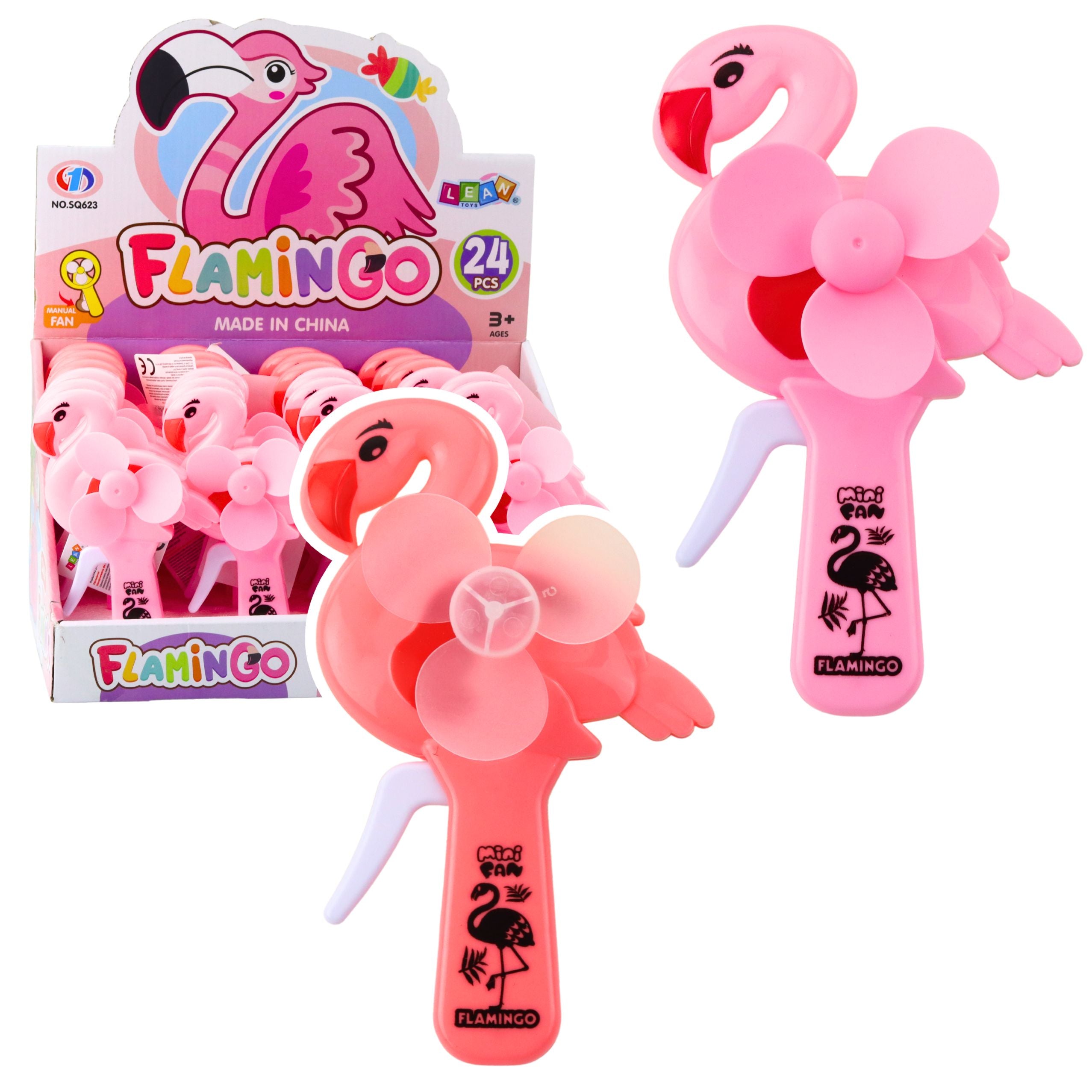 Flamingo Pink Hand Fan
