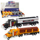 Tank Truck Timber Transport Pull-back Drive Lights Sounds 1:36