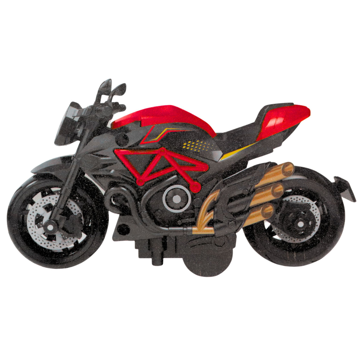 Moto Para Montar Tornillo Metal 1:14 Diy Negro Y Rojo