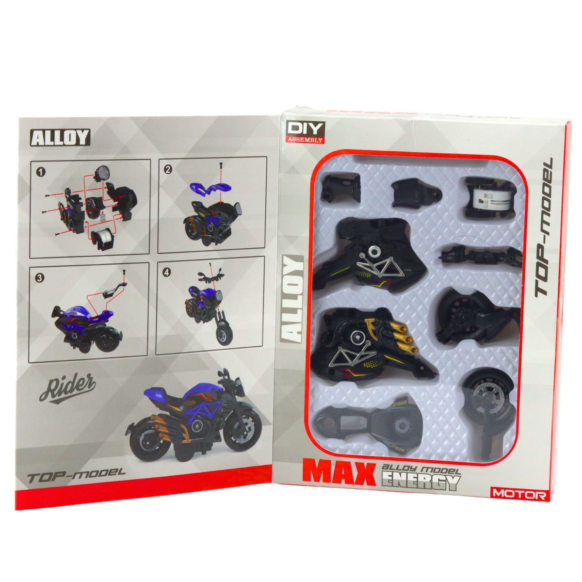 Motorcycle To Assemble Screw Metal 1:14 Diy Gold Elements Black