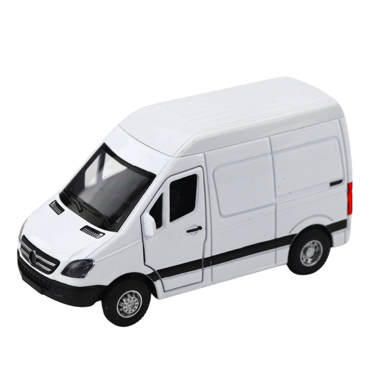 Metal Delivery Truck With Pull Back Motor Lights Sounds White 1:32