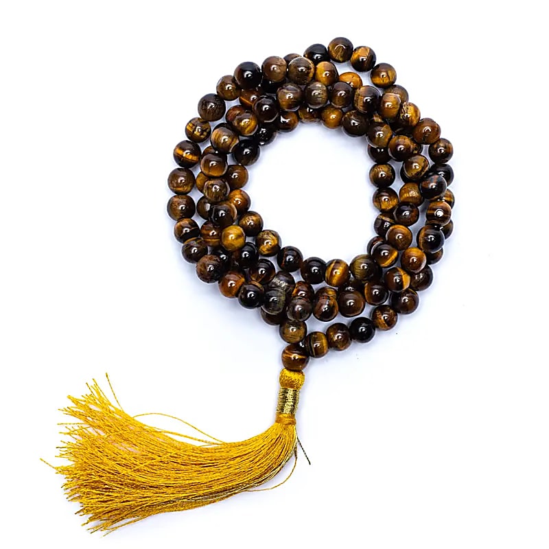 Mala Tiger Eye Aa Kvalitet 108 Perler + Taske - ±0,7cm