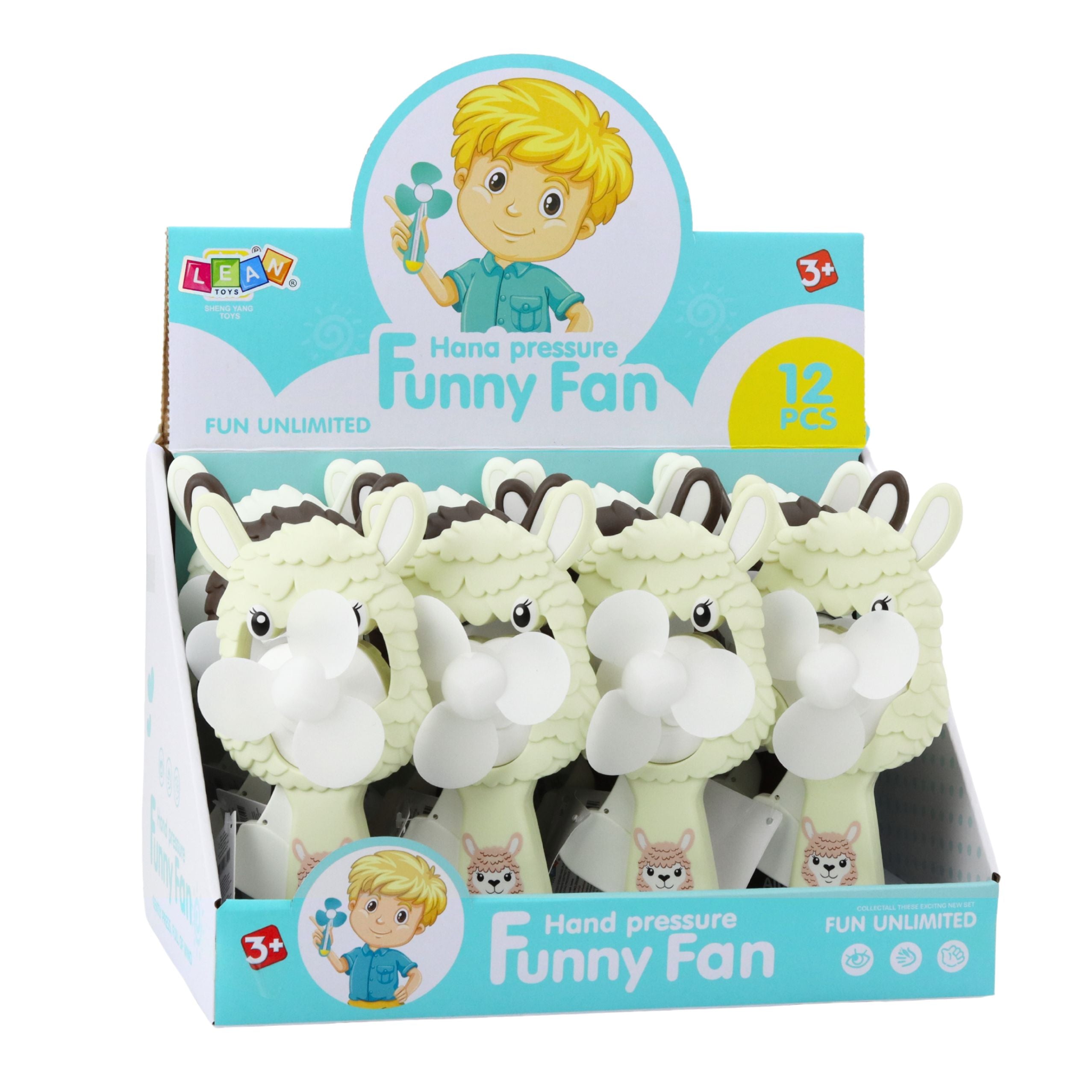 Pinwheel Mechanical Hand Fan For Children Alpaca Mix