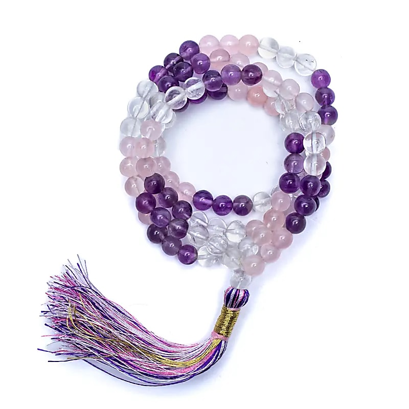 Mala Triangle Doré 108 Perles 6 Mms + Sachet - 0,6 Cm