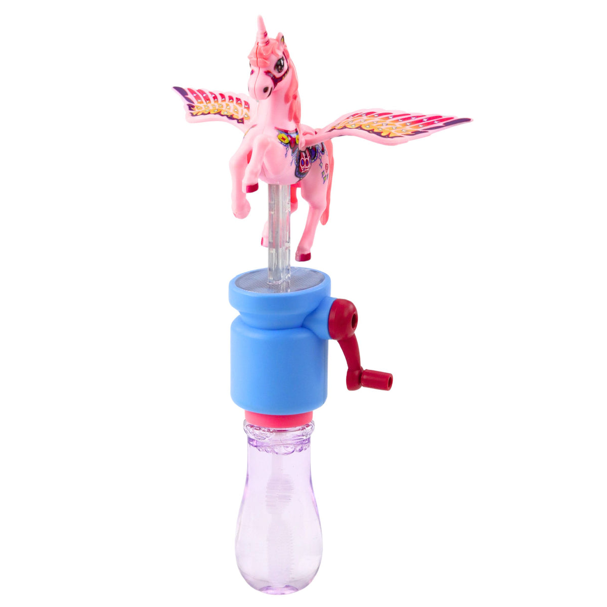 Baloane de sapun Unicorn Aripi Miscatoare Manivela 23cm Mix