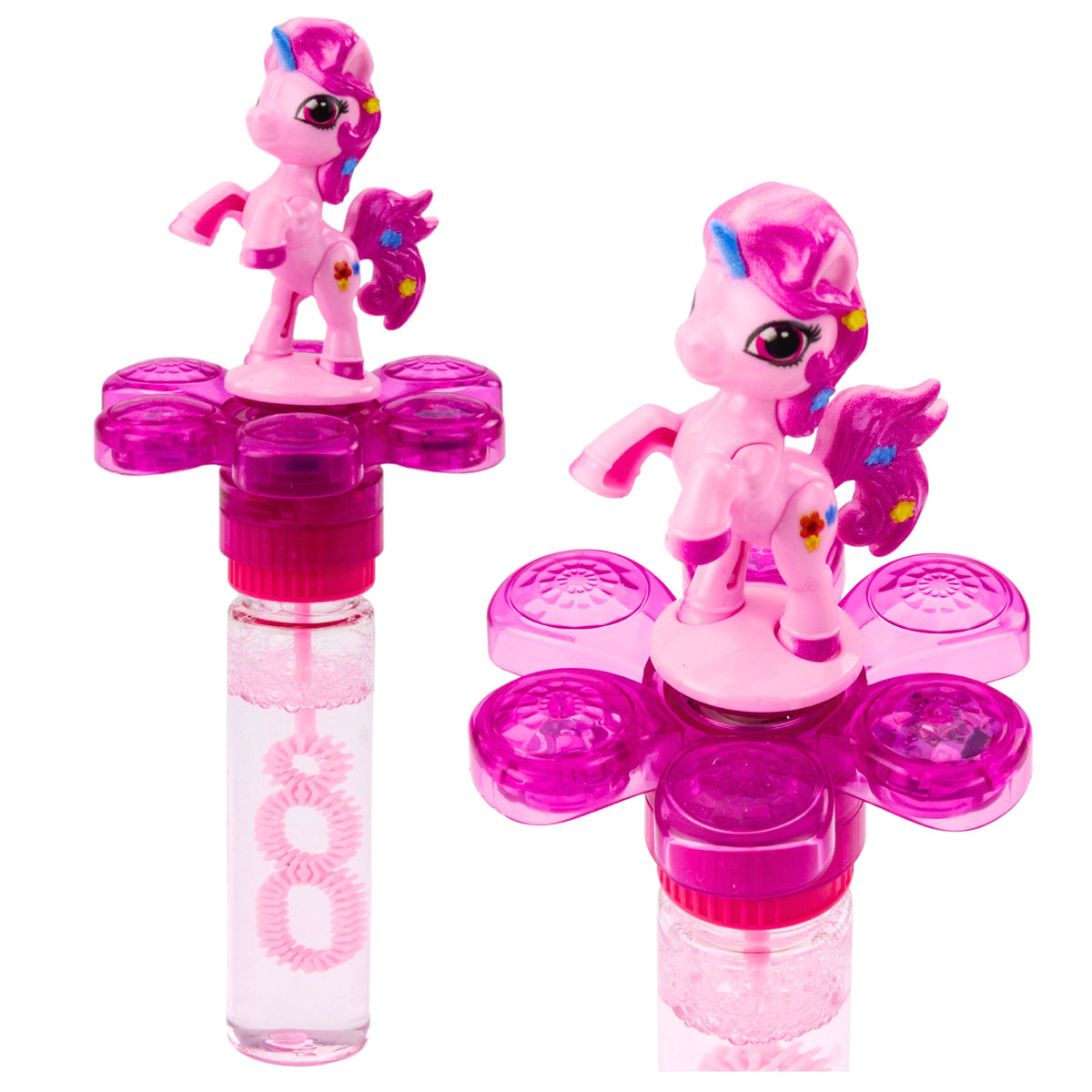 Soap Bubbles Unicorn Rotating Flower Led Light 20cm Mix
