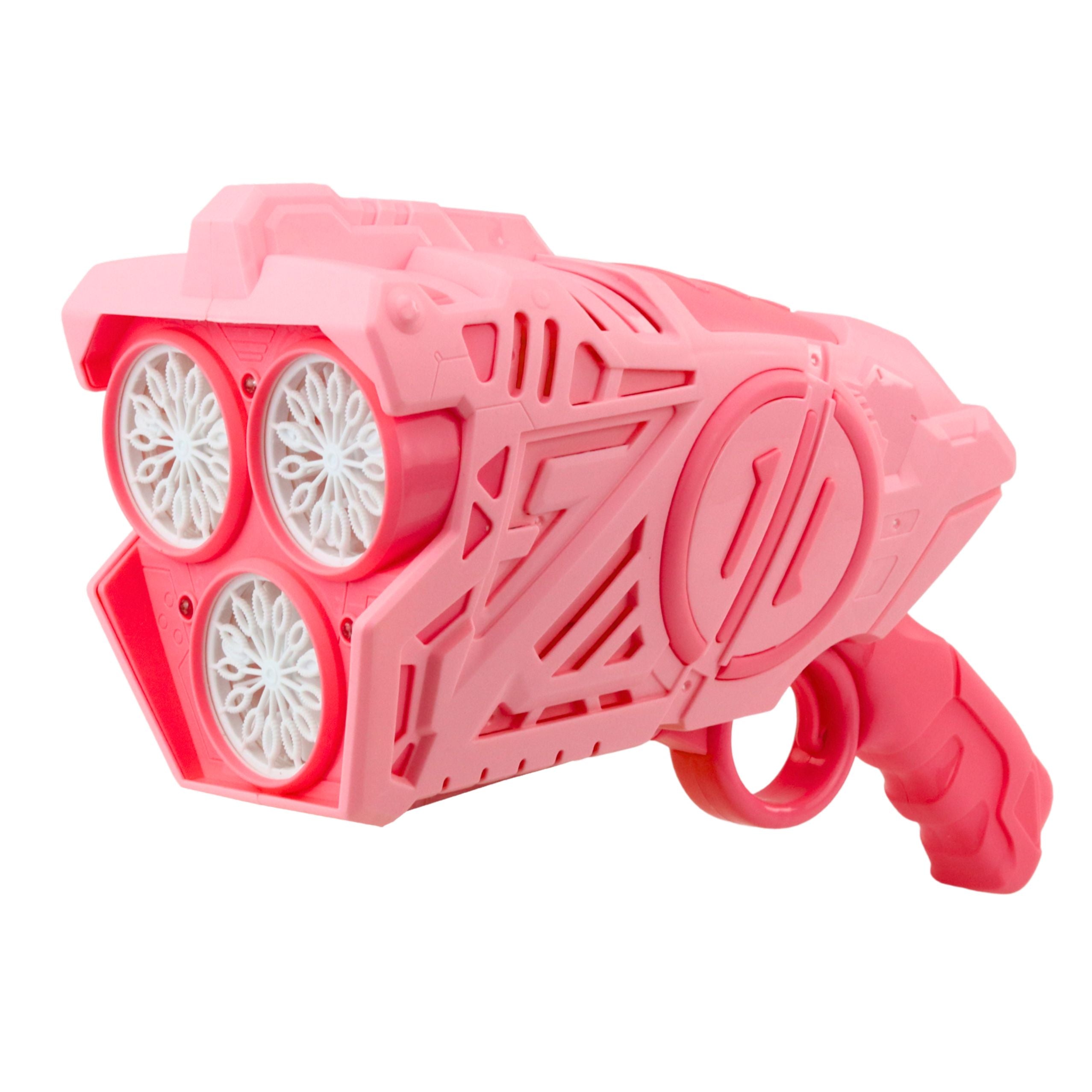 Battery Operated Bubble Gun Led Lights Pink