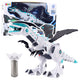 Rc Remote Controlled Dinosaur Robot With Wings Lights And Sounds White