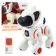 Cane robot interattivo telecomando luce suono bianco arancione
