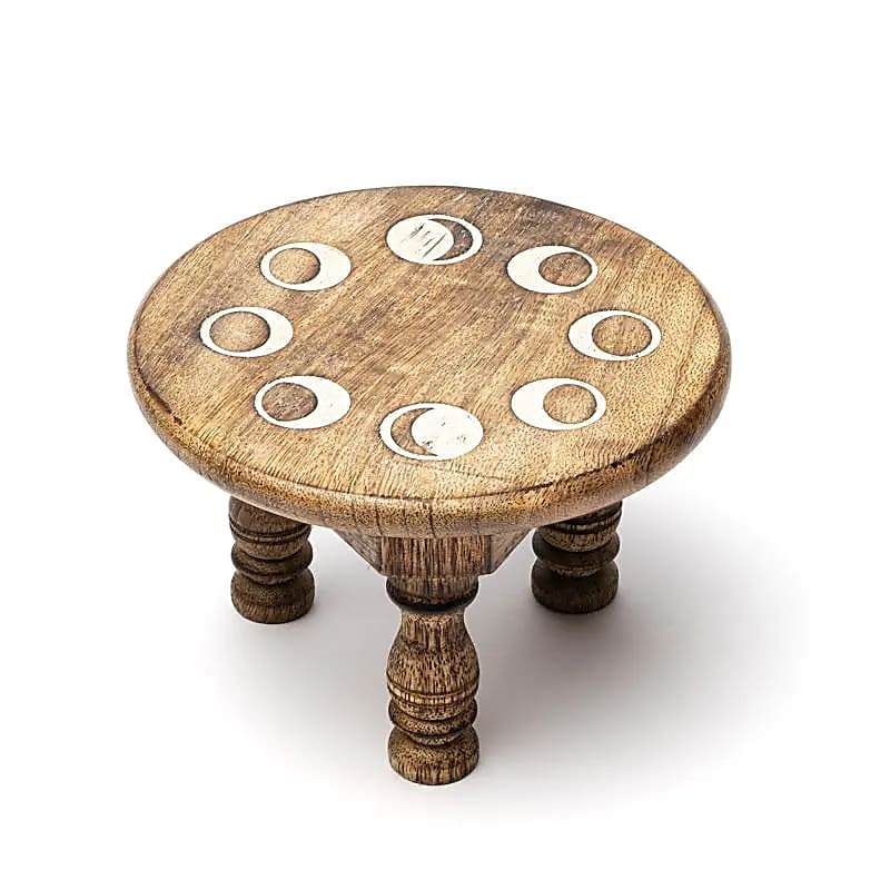 Imprimare Masă Altar Mic Faze Lunii Albe - 15x15x10 Cm
