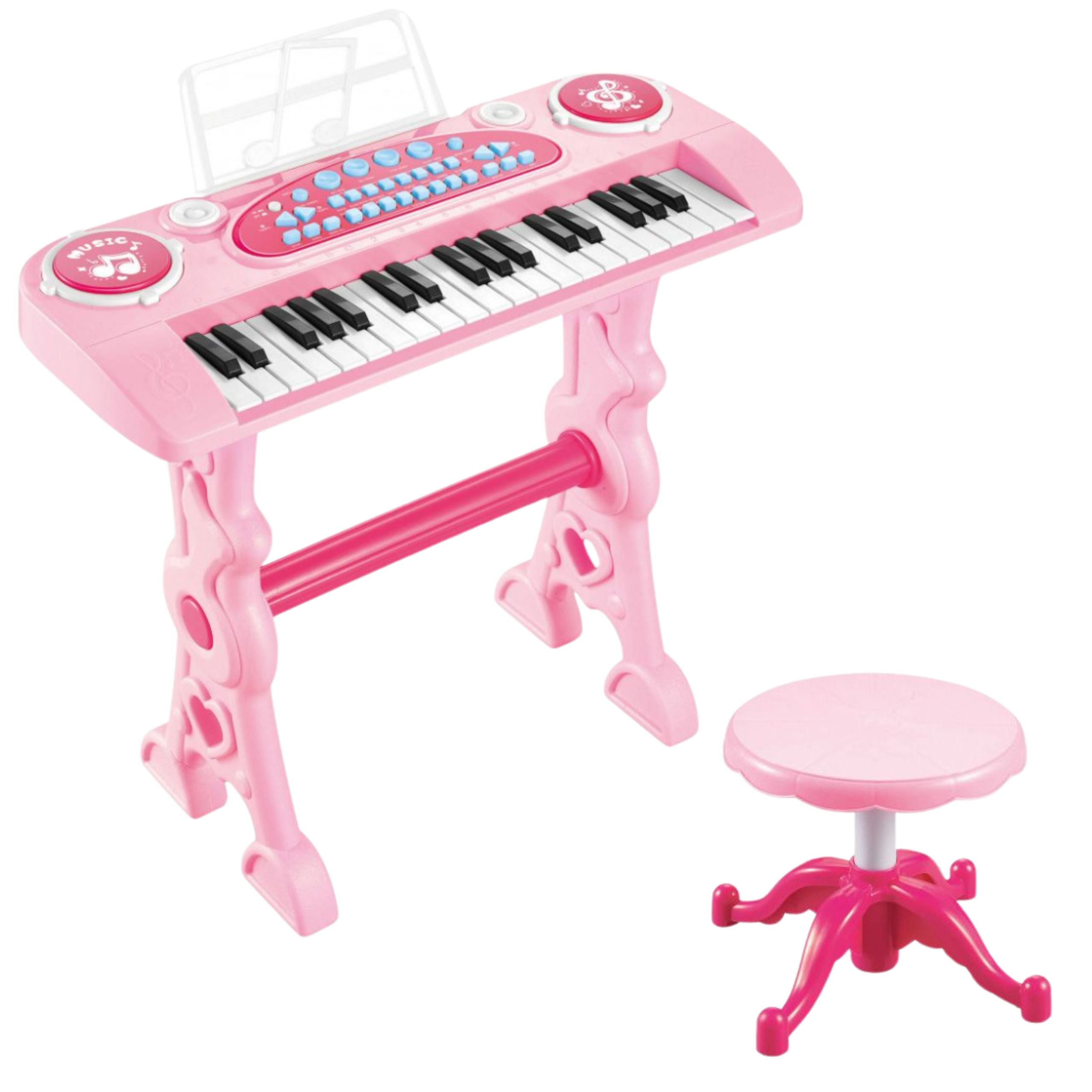 Electronic Piano For Children With Microphone 37 Keys Pink