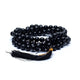 Mala Black Agate 108 Beads - 0.8 Cm
