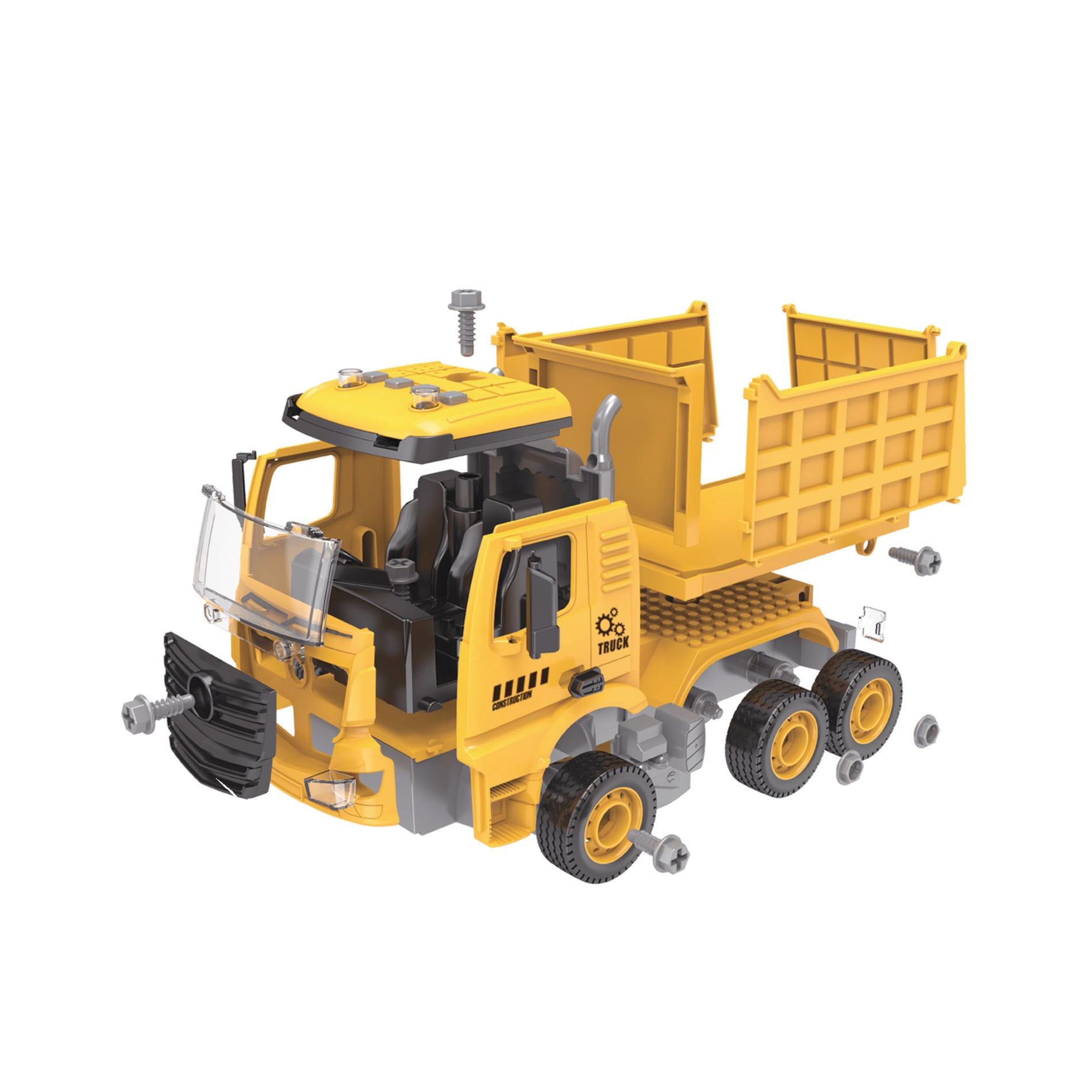 Auto, LKW, Kipper, Gelb, In, A, Box