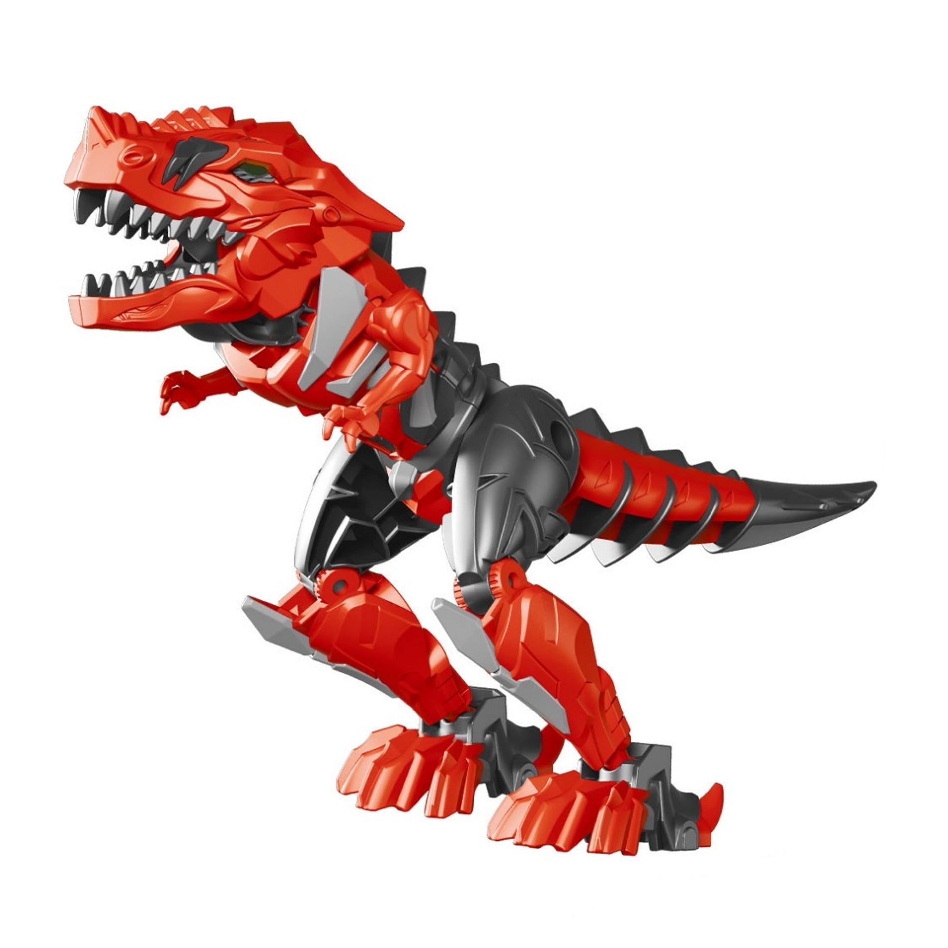Transformatie van de rode dinosaurus