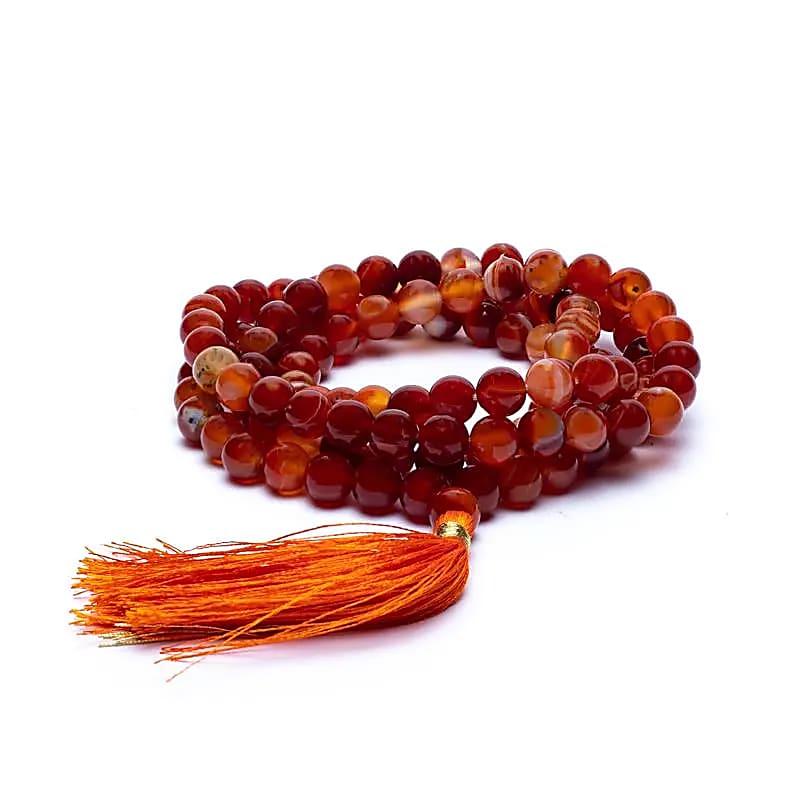 Koraliki Mala Karneol 108 - 0,8 cm