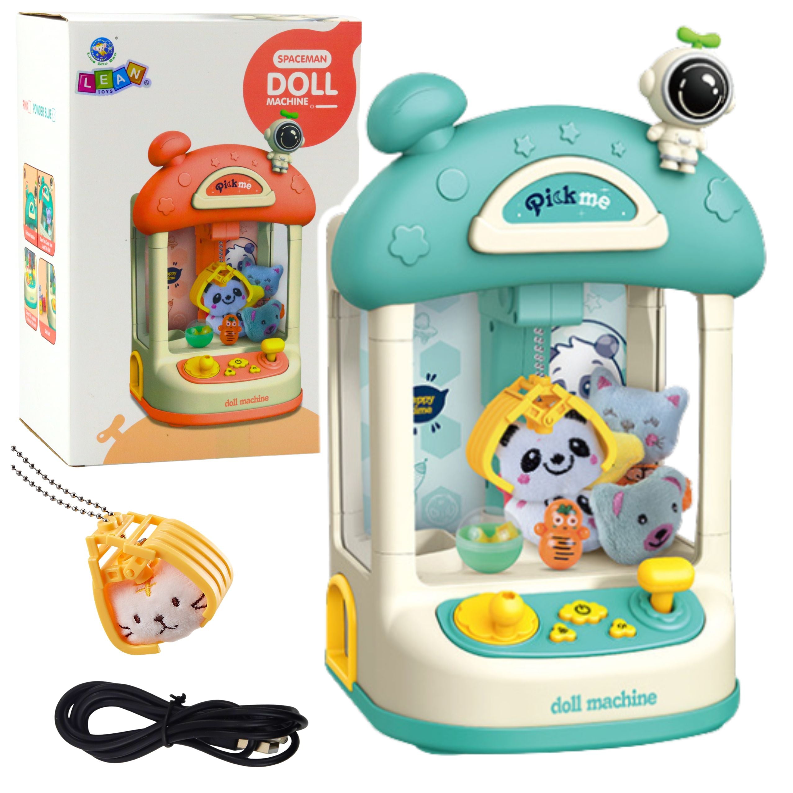 Blue Plush Toy Ball Catcher Machine For Kids
