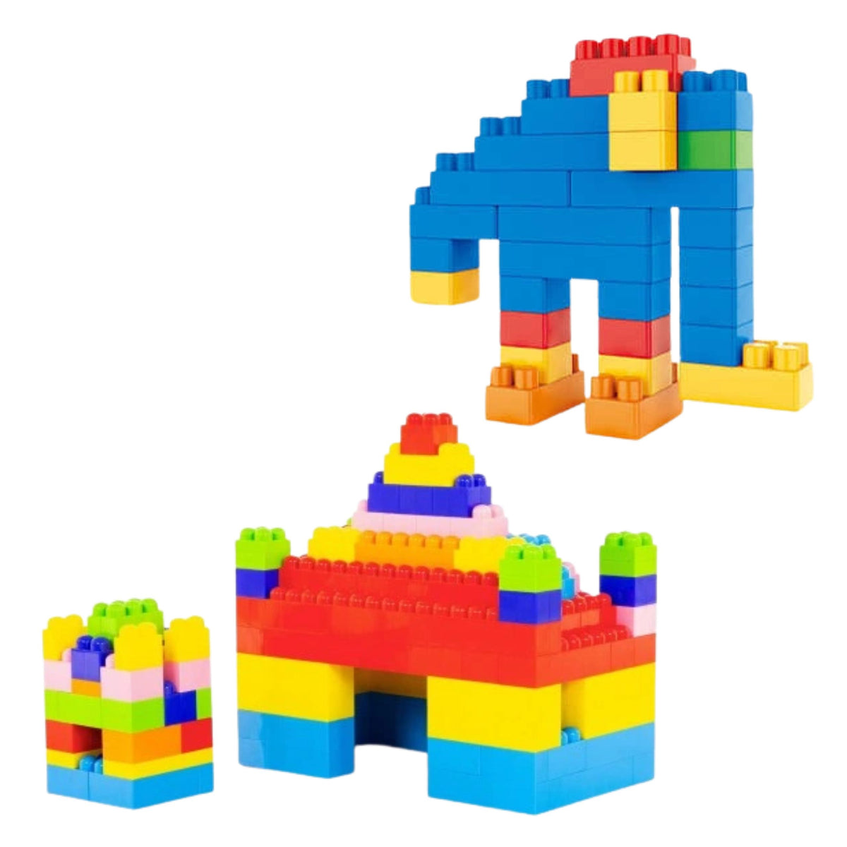Set Of 3d Colorful Construction Blocks 180 Pcs.