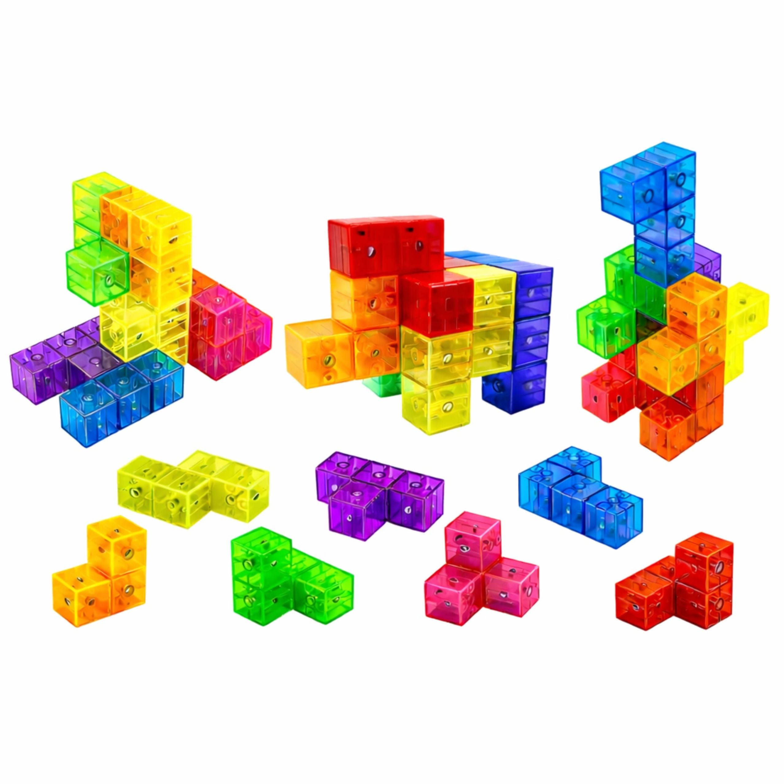 Magnetické bloky Puzzle Magická kocka 156 kariet 9 ks.
