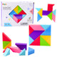 Magnetic Tangram Blocks Colorful Puzzle Stickers 9 Pcs.