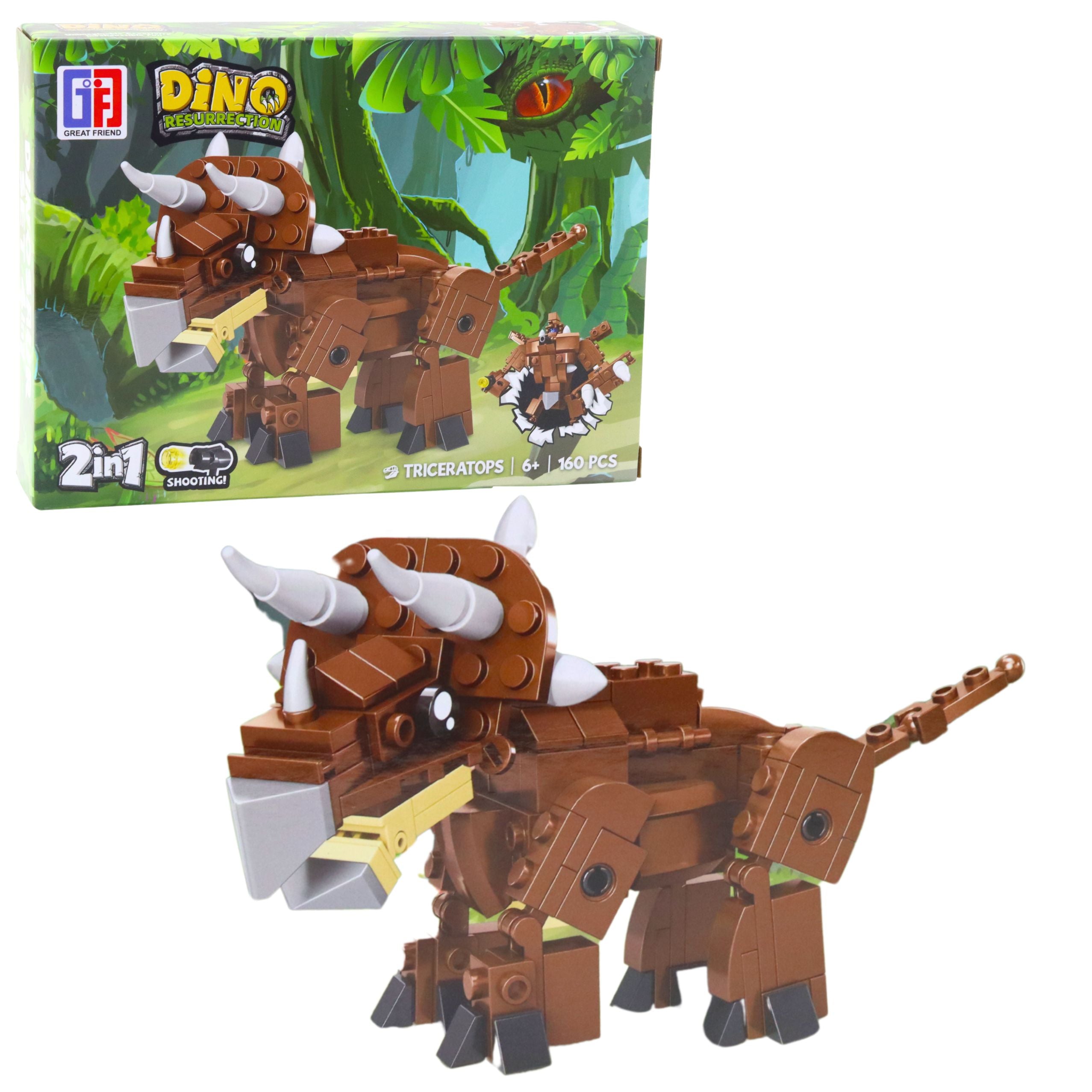 Construction Blocks Set Dinosaur Robot 2in1 148-175 Pcs Mix