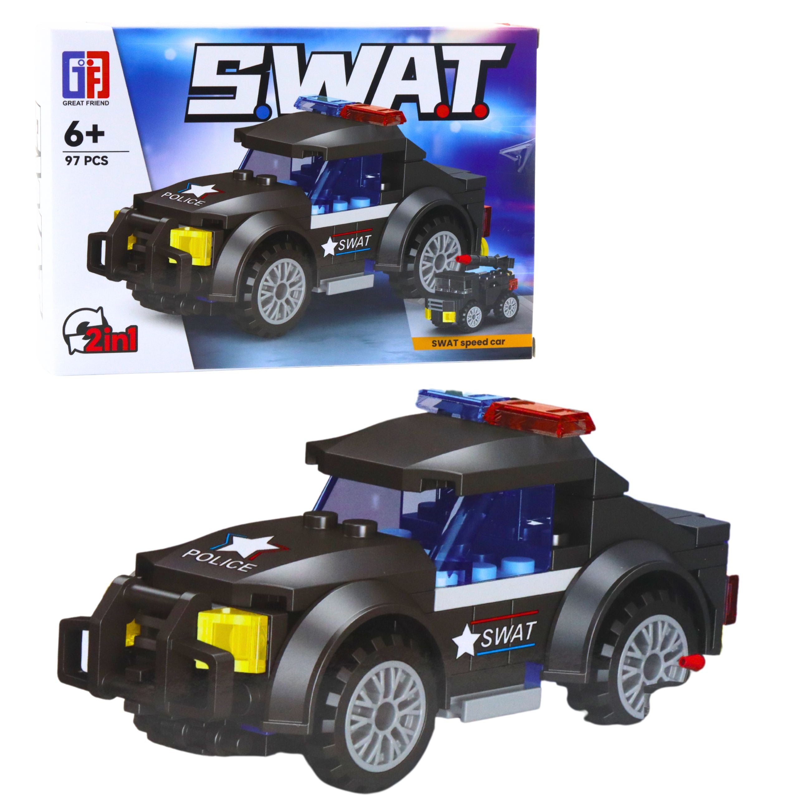 Construction Bricks Vehicles Transport Swat 2in1 92-117 Pcs.