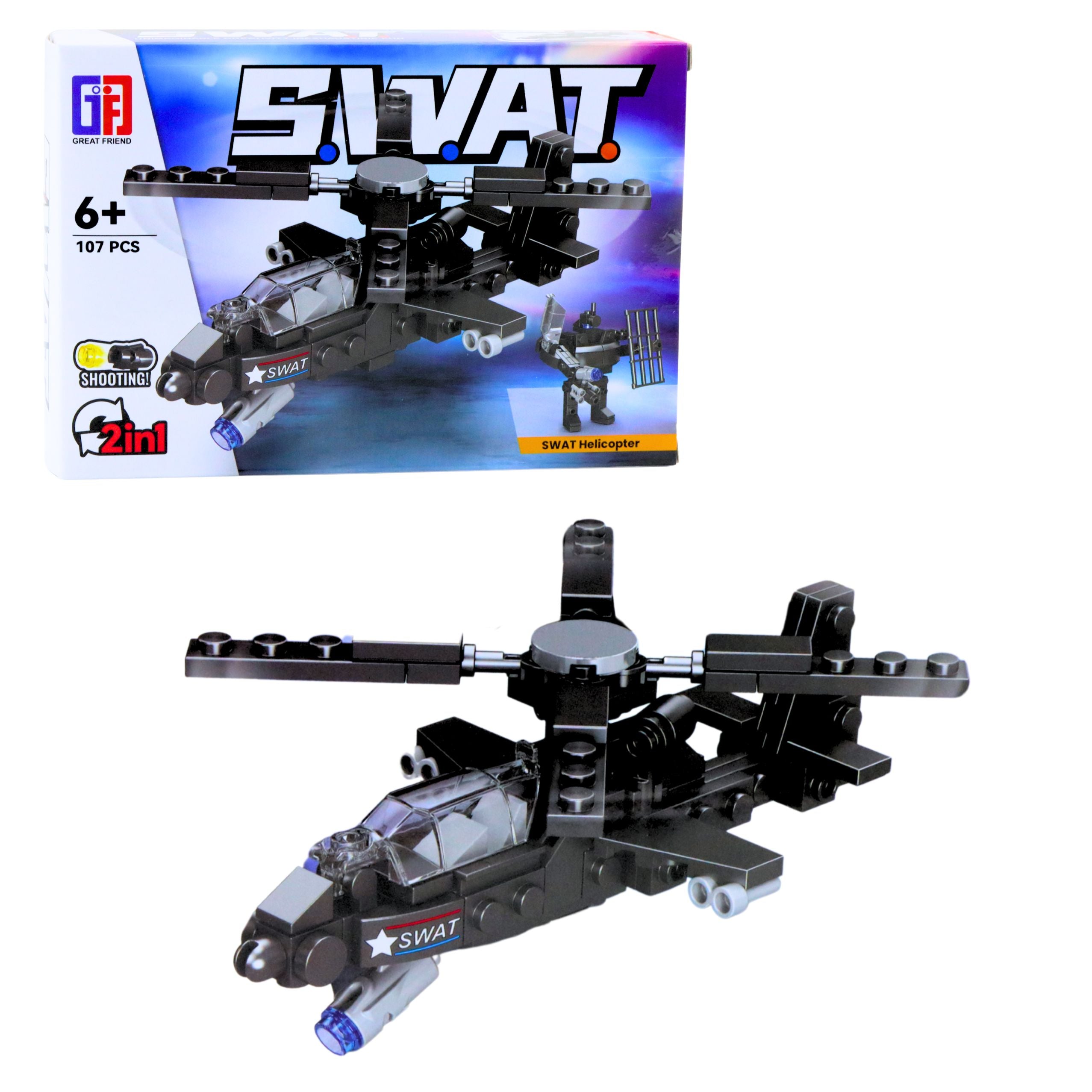 Construction Bricks Vehicles Transport Swat 2in1 92-117 Pcs.