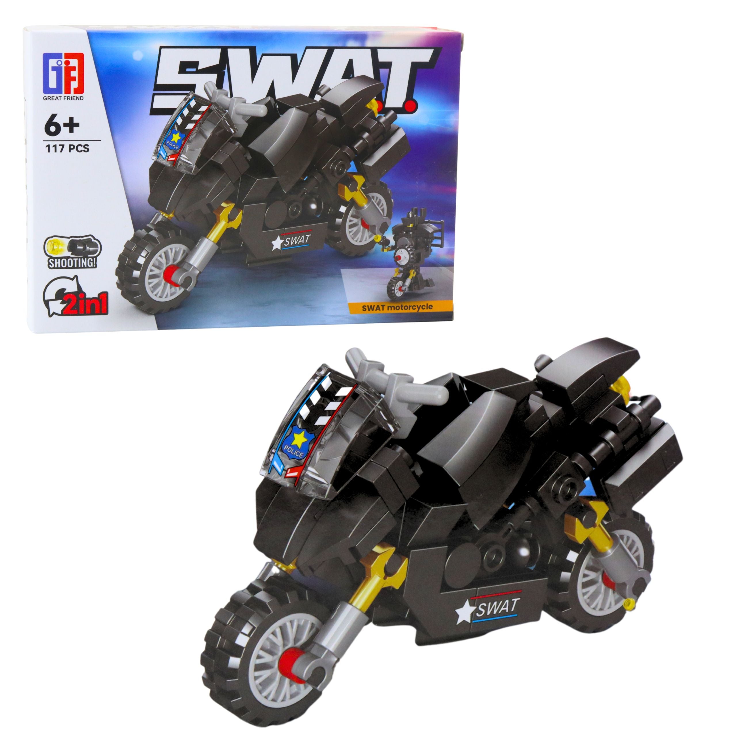 Construction Bricks Vehicles Transport Swat 2in1 92-117 Pcs.