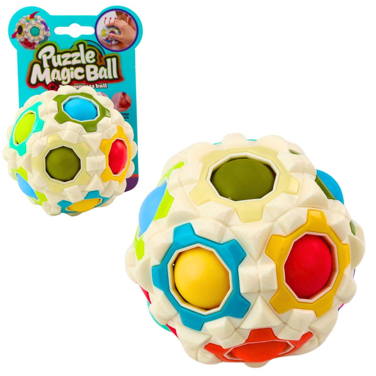 Magic Ball Logic Puzzle Studs 7cm Mix