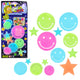 Fluorescent Luminous Wall Stickers Smiley Faces Stars Colorful 10 Pcs.