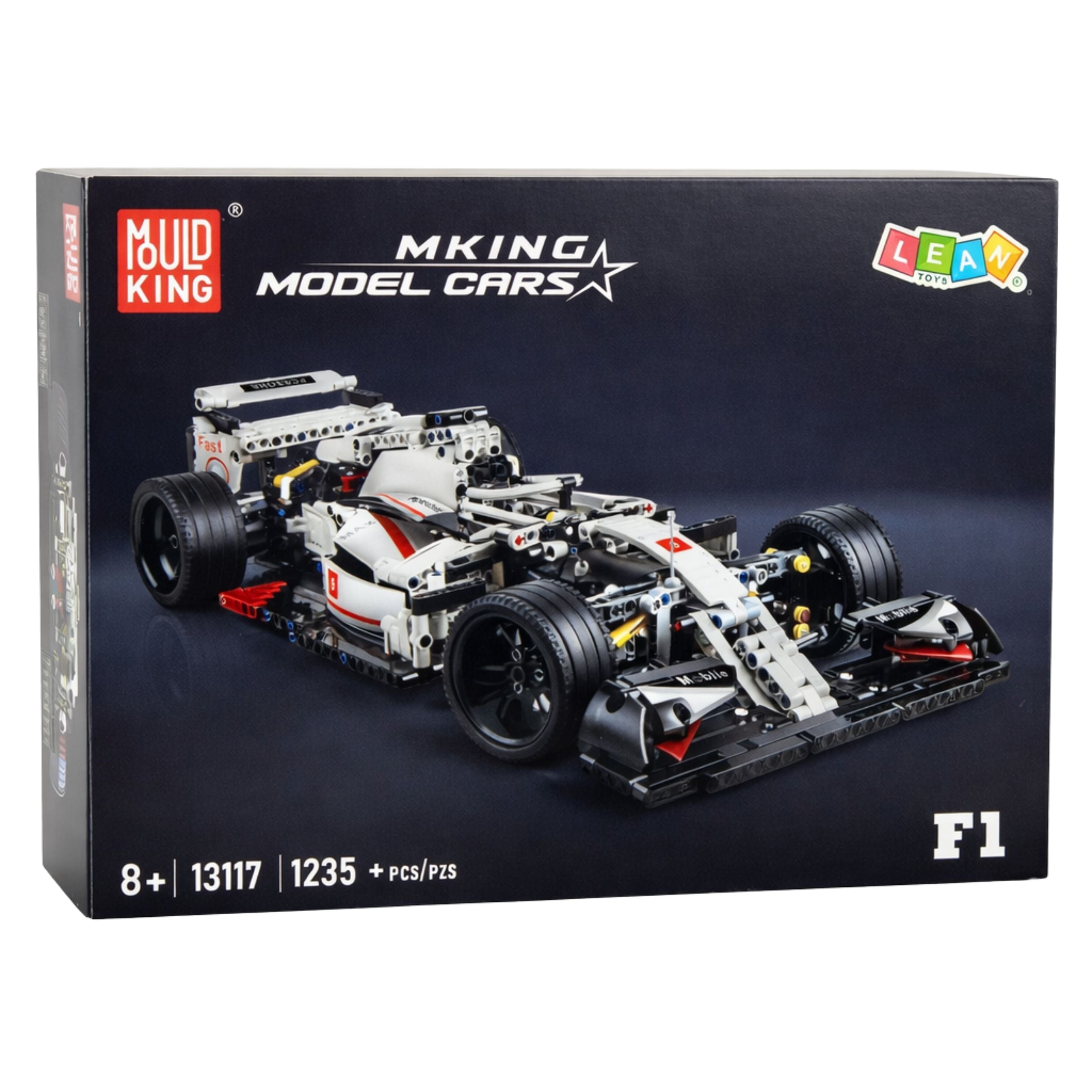 Construction Bricks F1 Race Car White And Red 1235 Pcs.