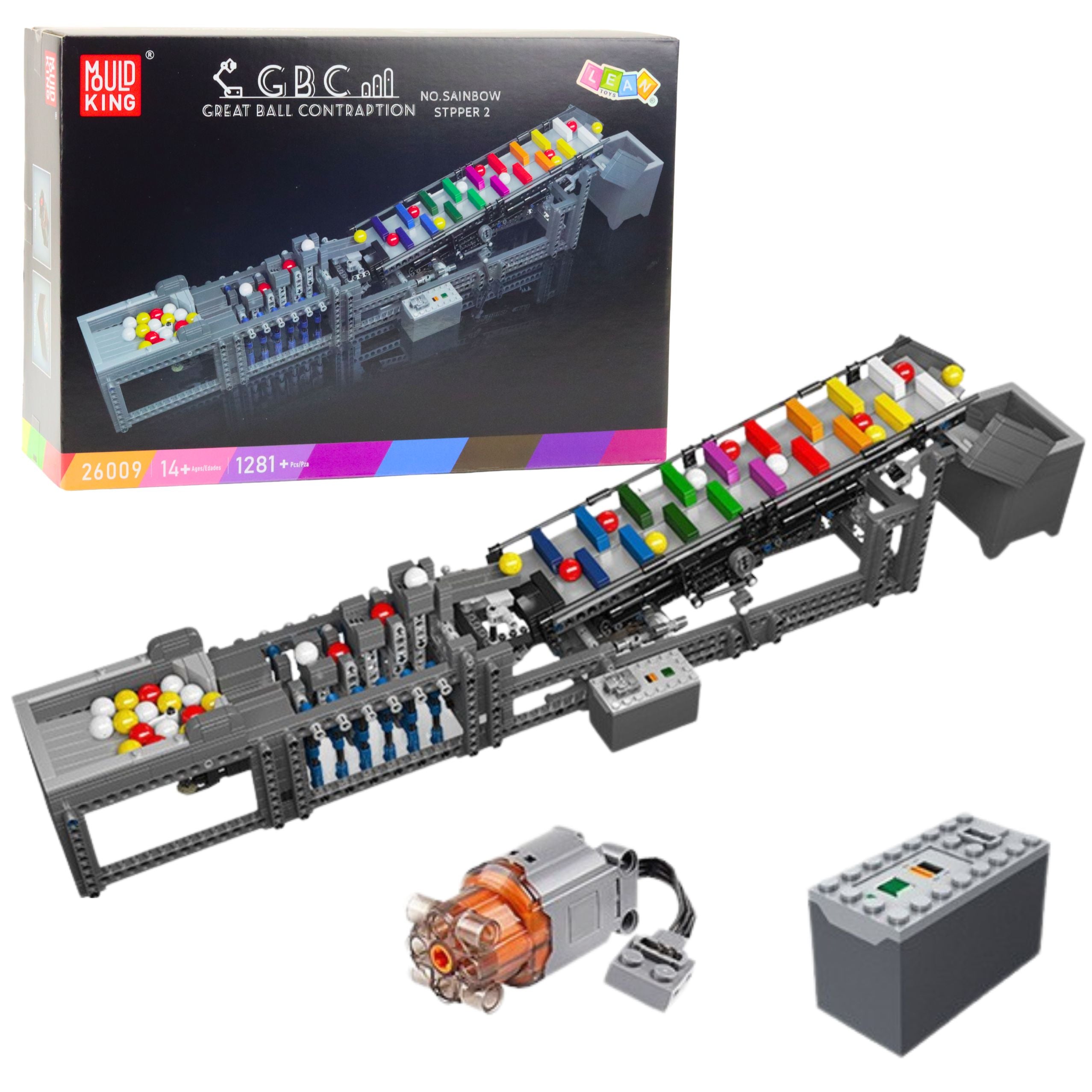 Construction Blocks Ball Track With Electric Motor 1281 Pcs.