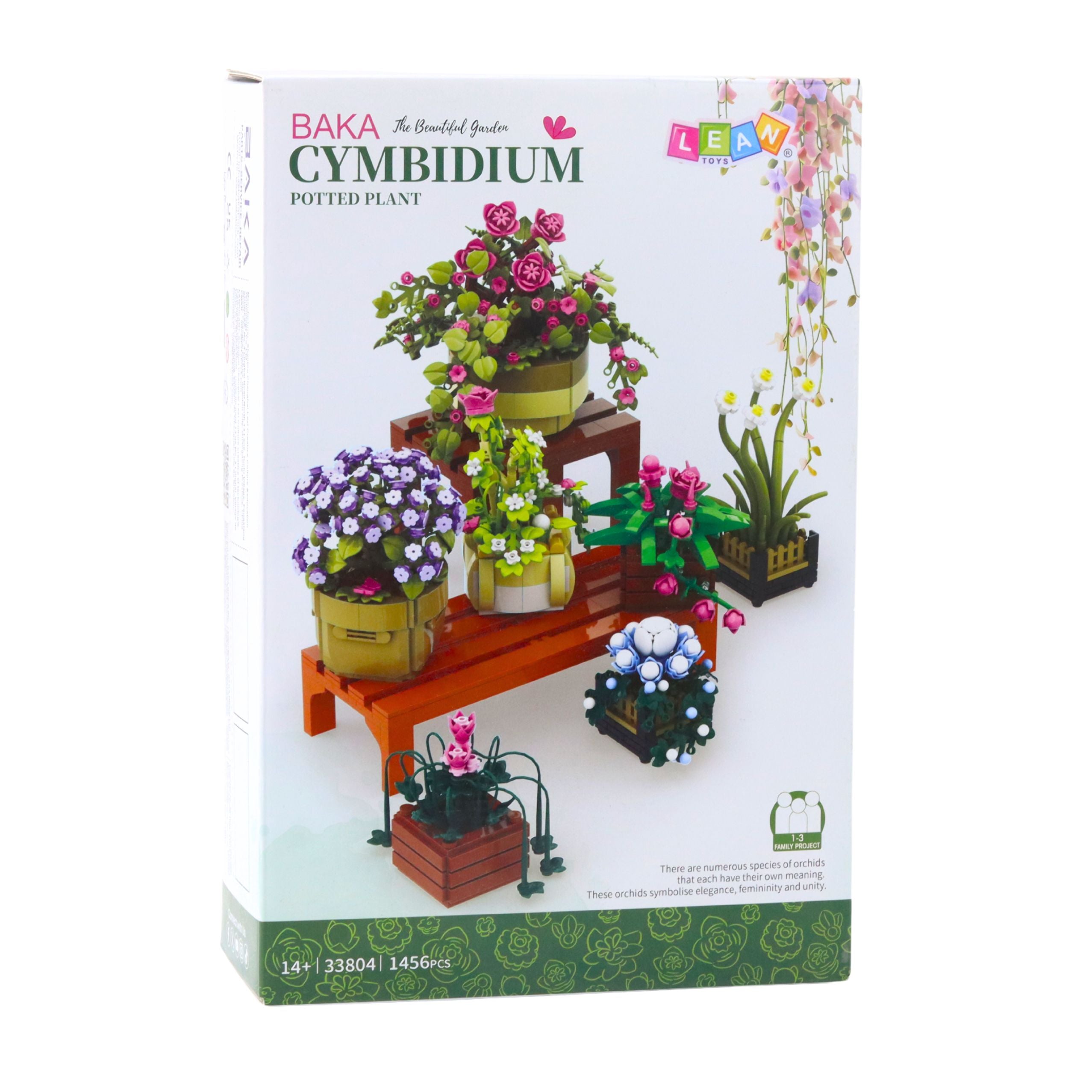 Construction Blocks Flowers In Pots 7 Pcs Two Shelves 1446 Pcs.
