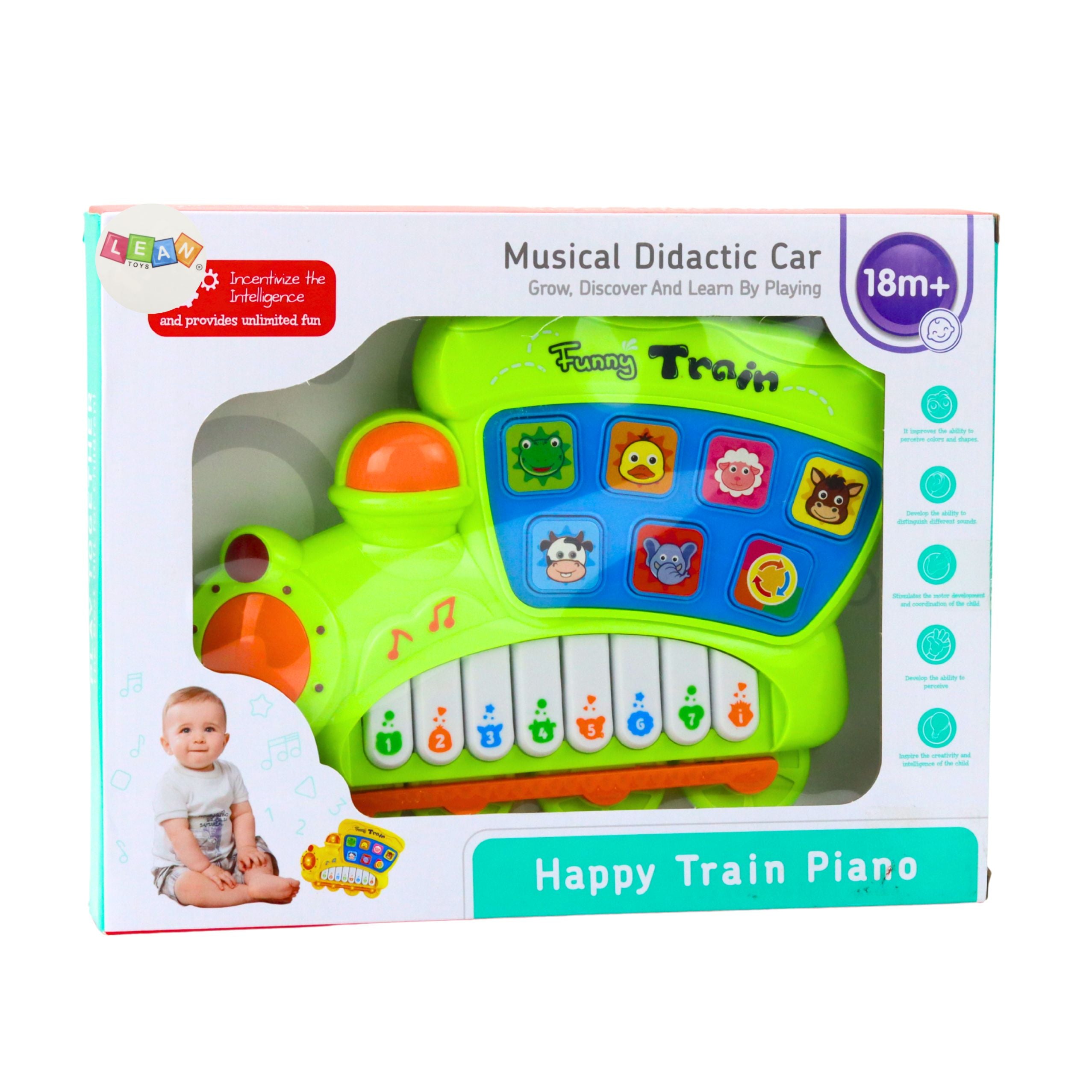 Educational Electric Piano For Toddlers Locomotive Green