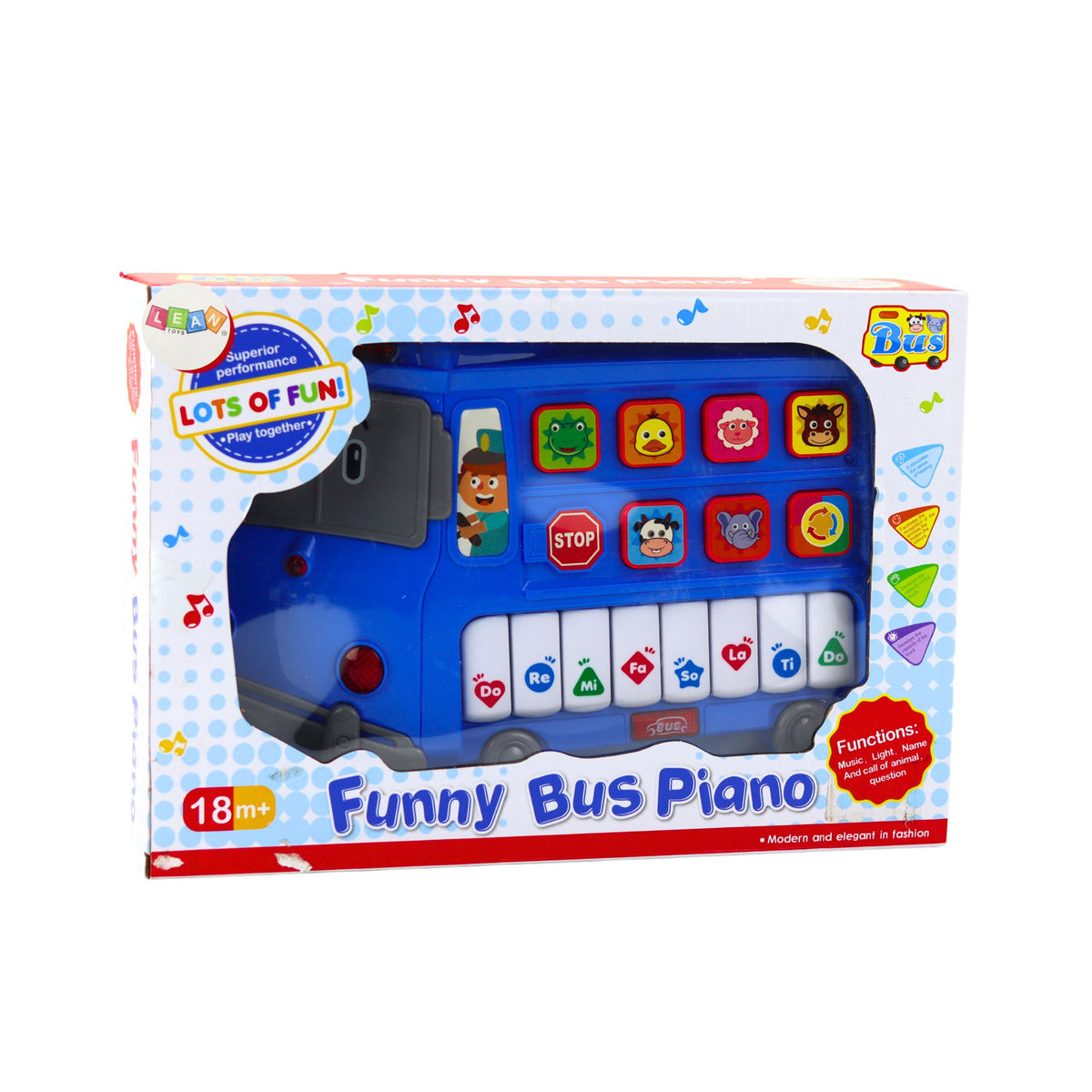Electric Piano Educational For Toddlers Blue Bus
