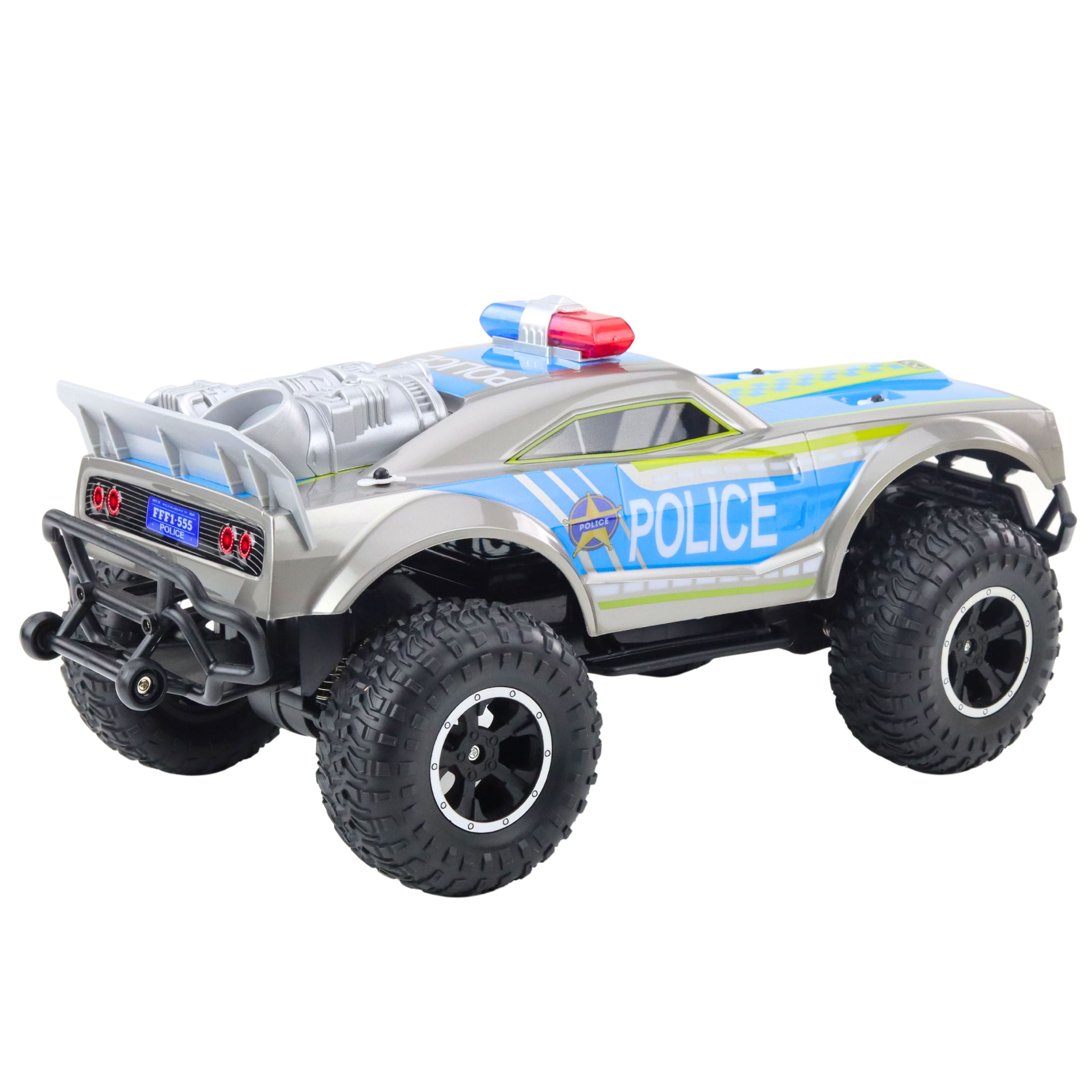 Rc Off-road Police Car 1:8 Silver