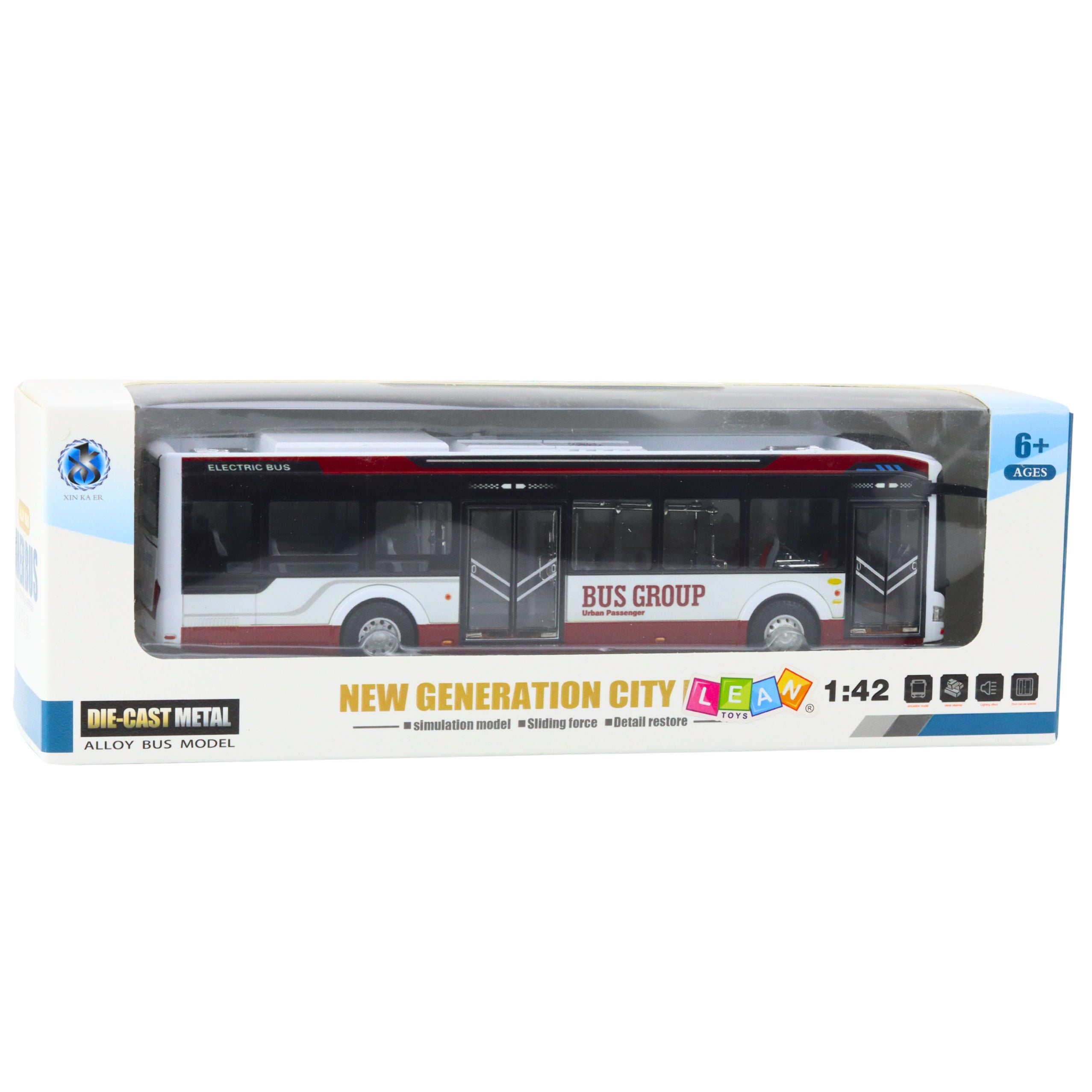 Metal City Bus With Sound And Lights 1:42