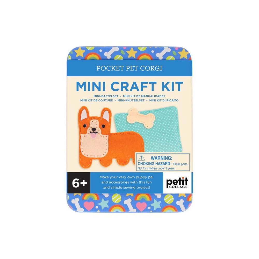 Petit Collage Mini Broderi Kit Corgi