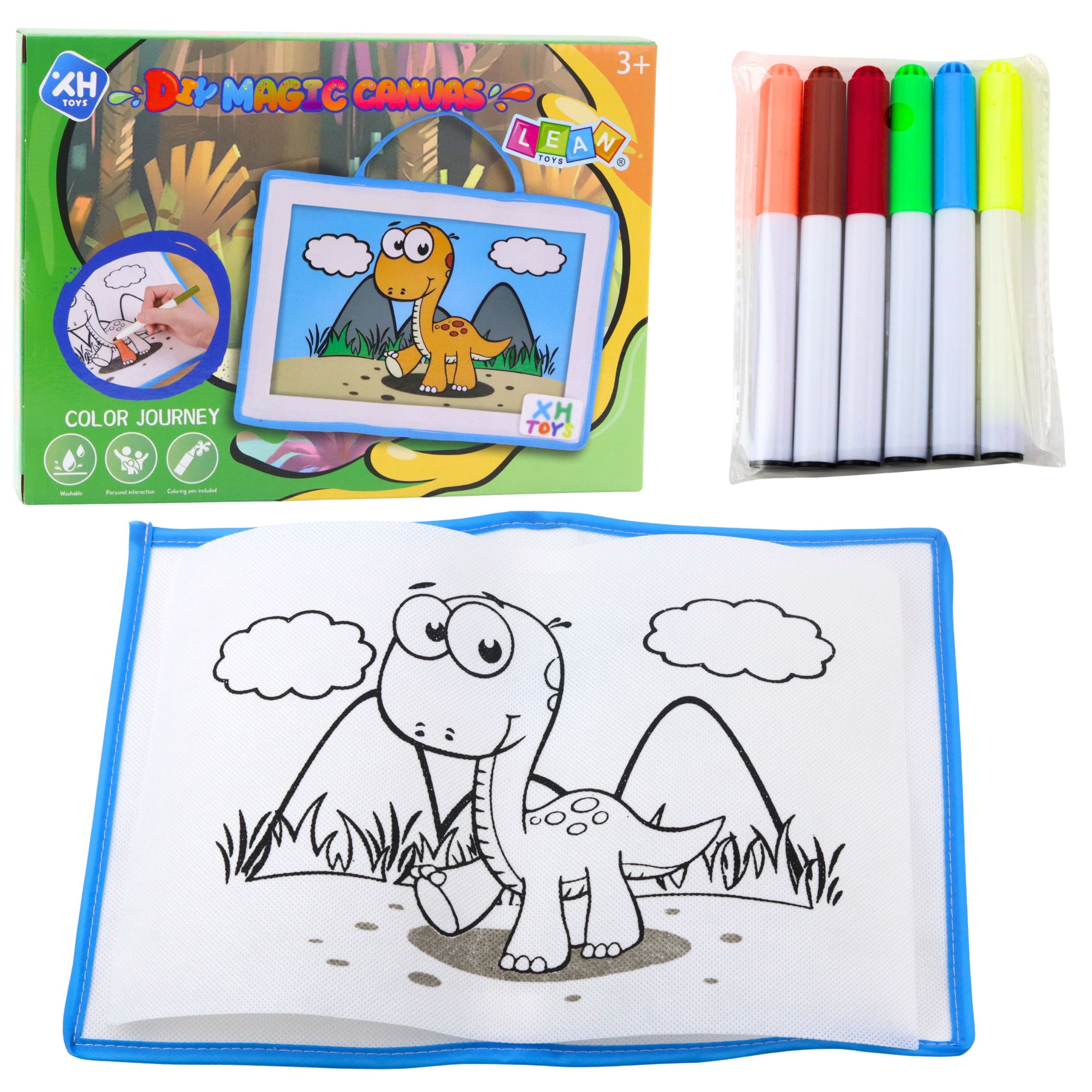 Diy Magic Canvas Painting Board With Washable Markers