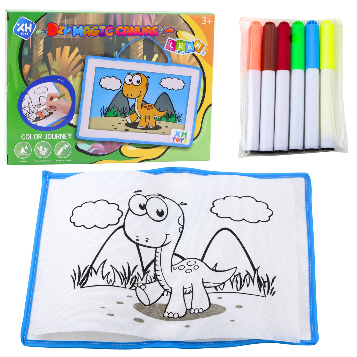 Diy Magic Canvas Painting Board With Washable Markers