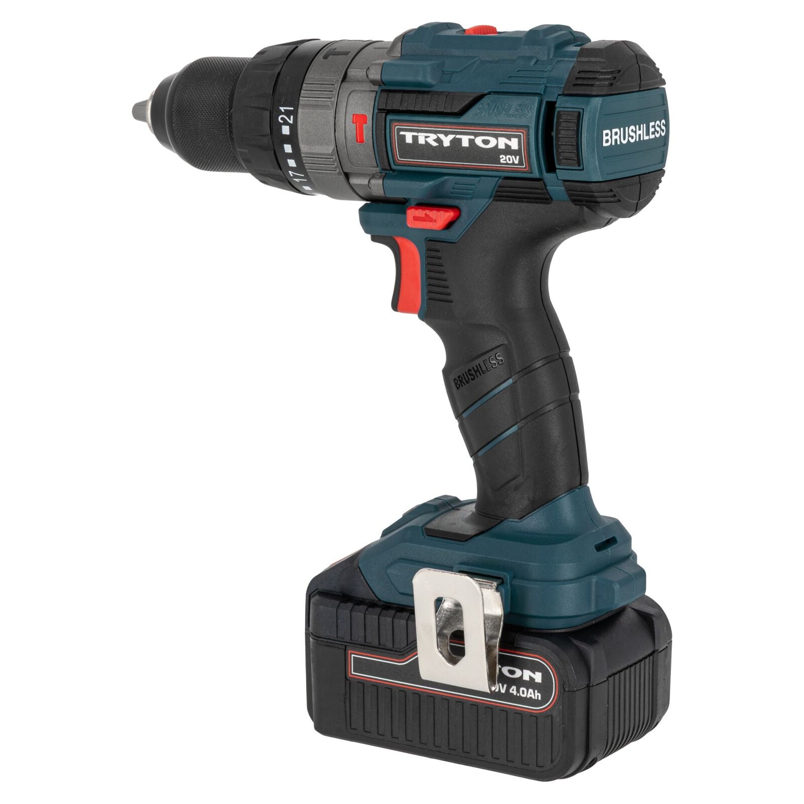 Akkus ütvefúró-csavarozó 20 V kefe nélküli 2 x 4ah Tryton Tblv204