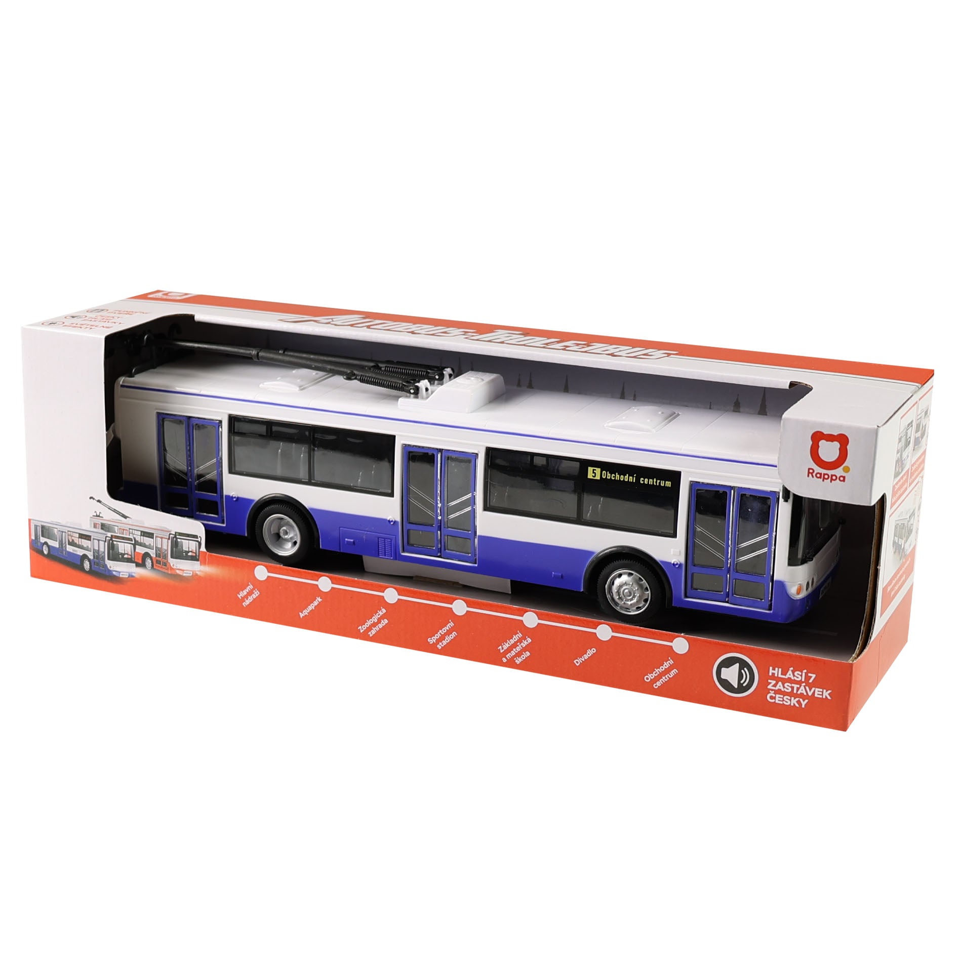 Trolibusz cseh jelentési megállók 28 cm