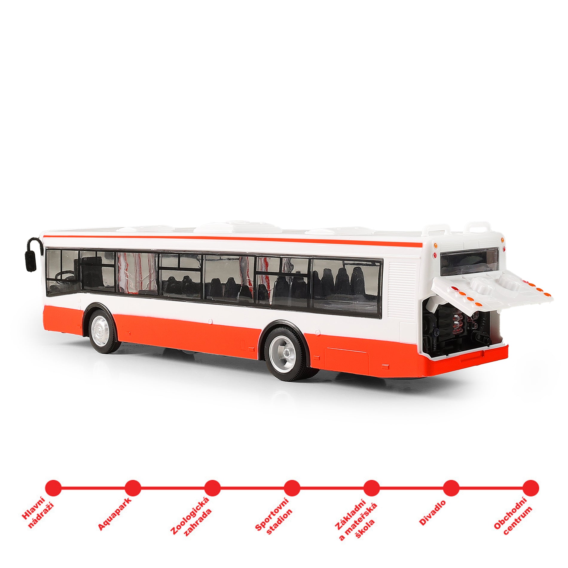De bus Tsjechische rapportage stopt 28 cm
