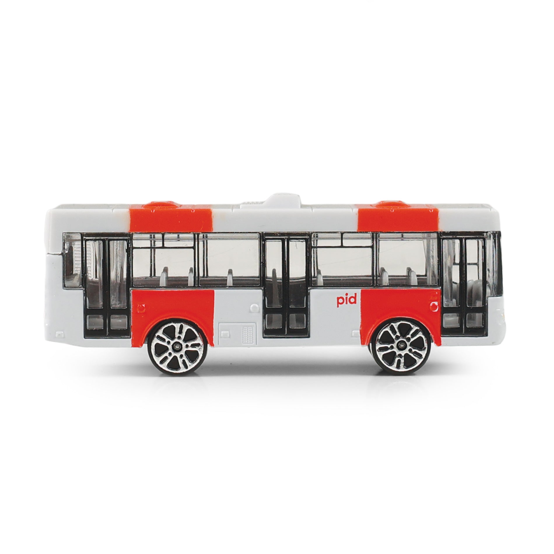 Метален автобус Pid Prague Red 8 см