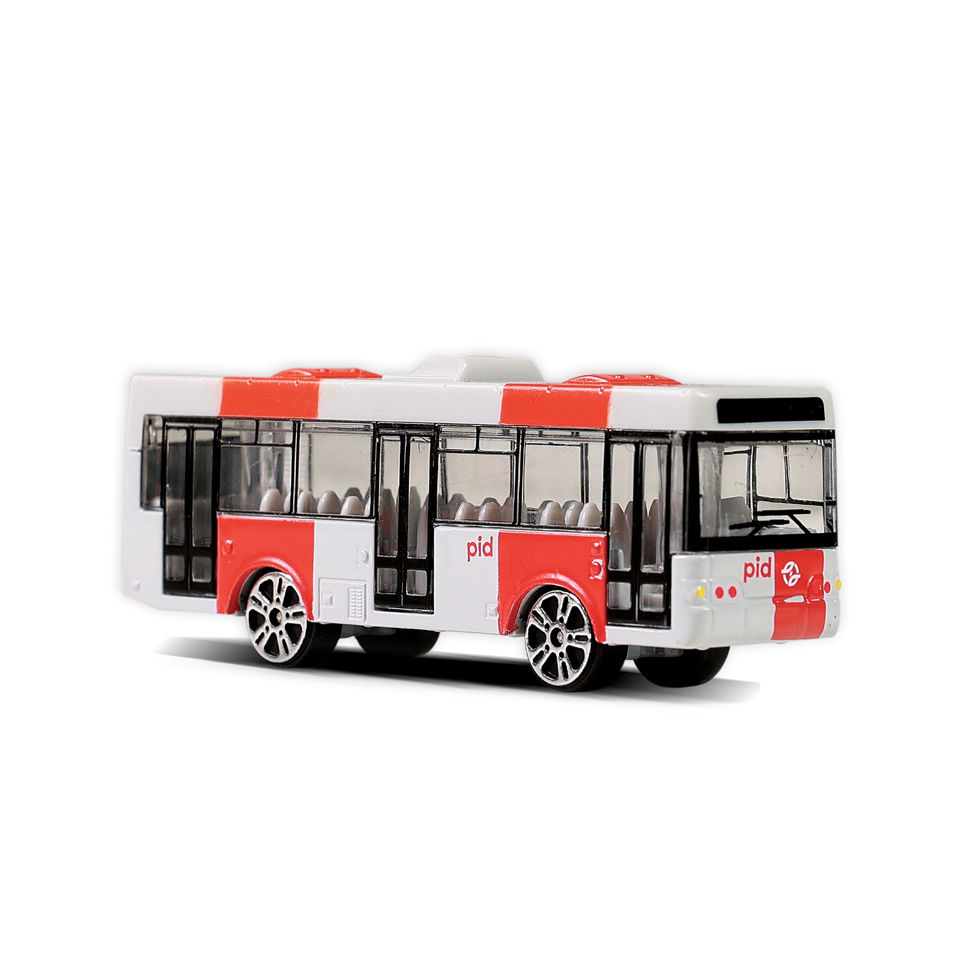 Метален автобус Pid Prague Red 8 см