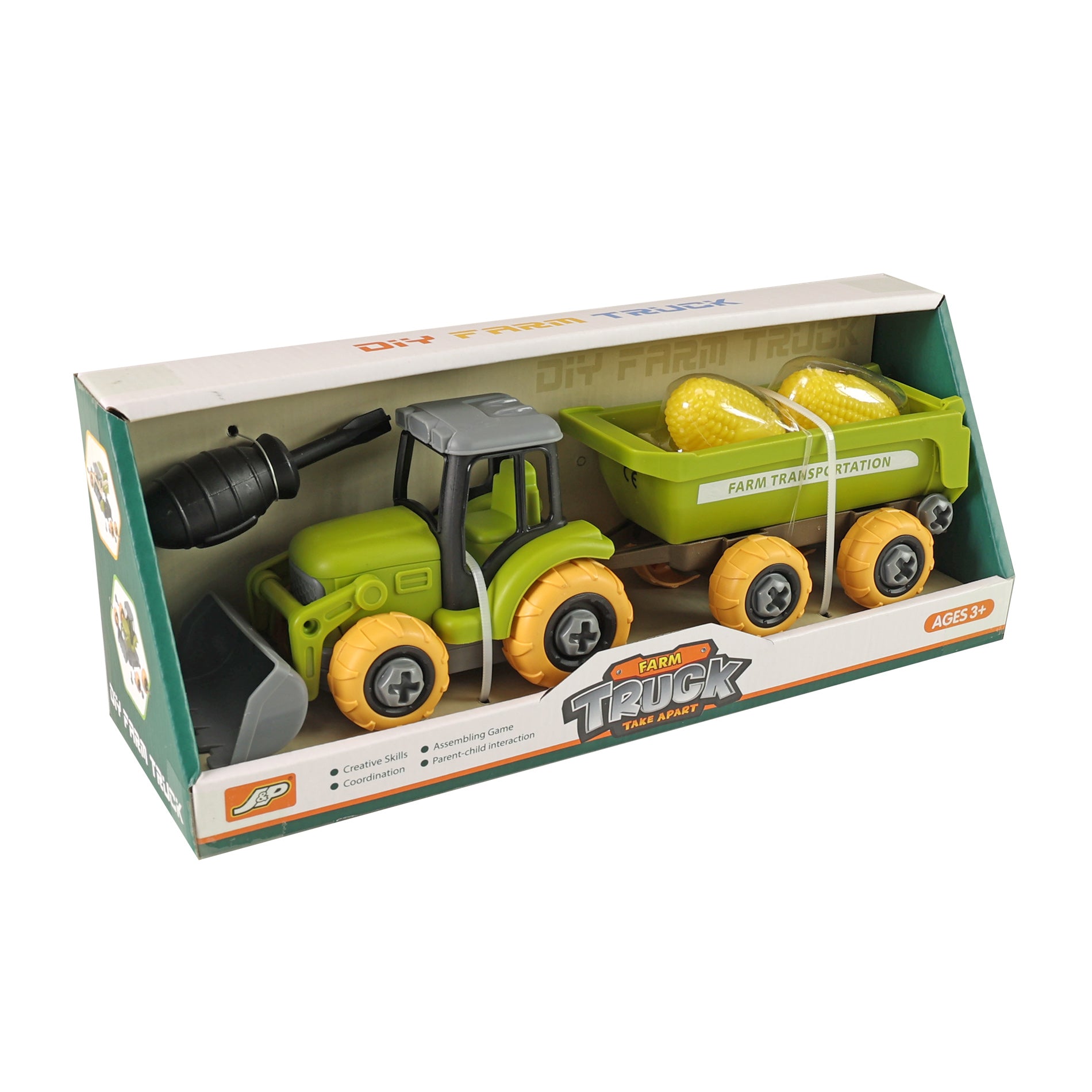 Plastskruvtraktor med sidospår