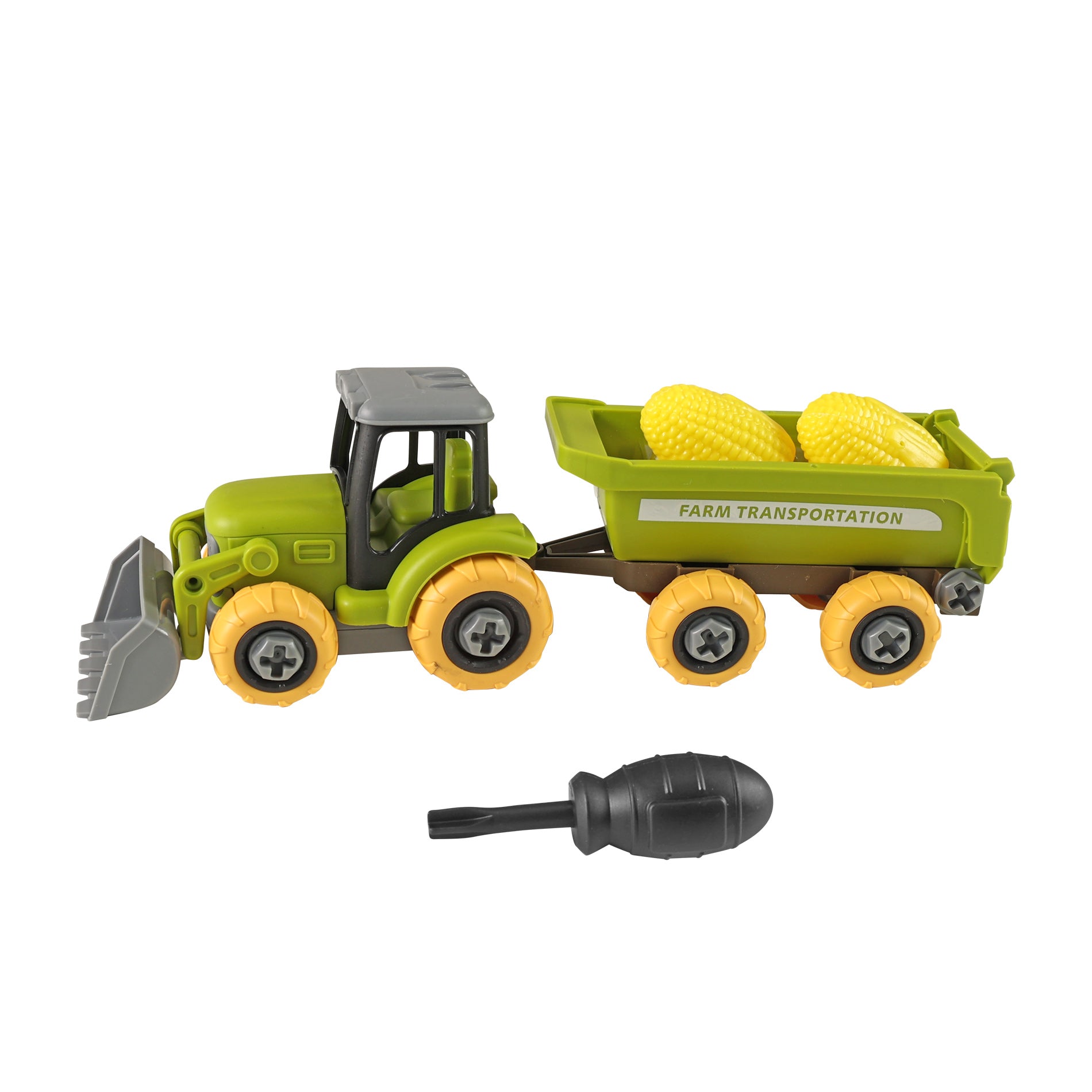 Plastskruvtraktor med sidospår
