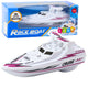 Boat Motorboat Battery White Patterns Floating Water